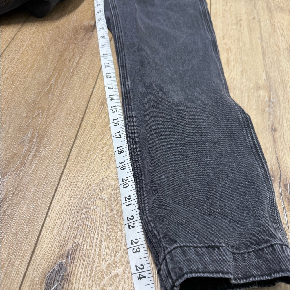 We The Free Free People Black Wash Denim Overalls Boho Women’s Size 24 - Picture 7 of 9